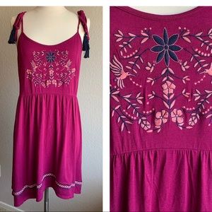🍓NWOT  Rayon Plum Pink Summer unique Dress